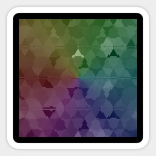 Rainbow Camo Mosaic Tiles Sticker